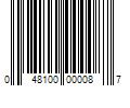 Barcode Image for UPC code 048100000087