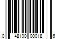 Barcode Image for UPC code 048100000186