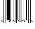 Barcode Image for UPC code 048100001749