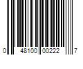 Barcode Image for UPC code 048100002227