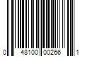 Barcode Image for UPC code 048100002661