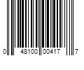 Barcode Image for UPC code 048100004177