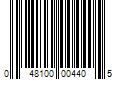 Barcode Image for UPC code 048100004405