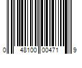 Barcode Image for UPC code 048100004719