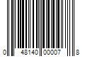 Barcode Image for UPC code 048140000078