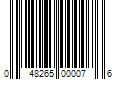 Barcode Image for UPC code 048265000076