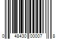 Barcode Image for UPC code 048430000078. Product Name: 