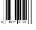 Barcode Image for UPC code 048526007707