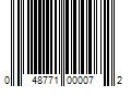 Barcode Image for UPC code 048771000072