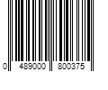 Barcode Image for UPC code 04890008003754