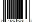 Barcode Image for UPC code 049000000818