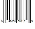 Barcode Image for UPC code 049000001105