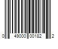 Barcode Image for UPC code 049000001822. Product Name: 