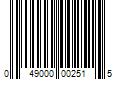 Barcode Image for UPC code 049000002515