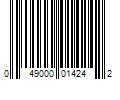 Barcode Image for UPC code 049000014242. Product Name: Fanta Uva (Grape) (12oz / 24pk)