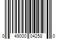 Barcode Image for UPC code 049000042580