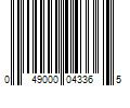 Barcode Image for UPC code 049000043365