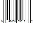 Barcode Image for UPC code 049000050172