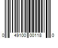 Barcode Image for UPC code 049100001180