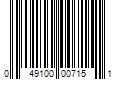 Barcode Image for UPC code 049100007151