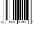 Barcode Image for UPC code 049200000151