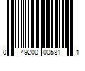 Barcode Image for UPC code 049200005811