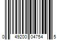 Barcode Image for UPC code 049200047545