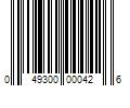 Barcode Image for UPC code 049300000426