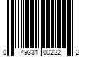 Barcode Image for UPC code 049331002222