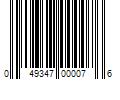 Barcode Image for UPC code 049347000076