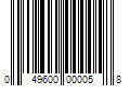 Barcode Image for UPC code 049600000058