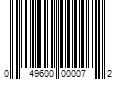 Barcode Image for UPC code 049600000072