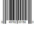 Barcode Image for UPC code 049762001580