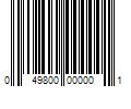 Barcode Image for UPC code 049800000001