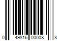 Barcode Image for UPC code 049816000088