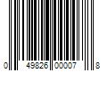 Barcode Image for UPC code 049826000078