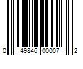 Barcode Image for UPC code 049846000072