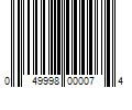 Barcode Image for UPC code 049998000074