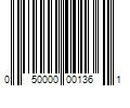 Barcode Image for UPC code 050000001361