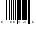 Barcode Image for UPC code 050000001705