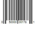 Barcode Image for UPC code 050000001781