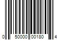 Barcode Image for UPC code 050000001804