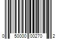 Barcode Image for UPC code 050000002702