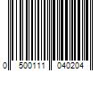 Barcode Image for UPC code 0500111040204