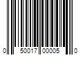 Barcode Image for UPC code 050017000050