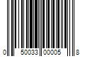 Barcode Image for UPC code 050033000058