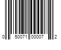 Barcode Image for UPC code 050071000072