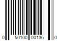 Barcode Image for UPC code 050100001360