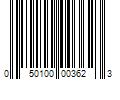 Barcode Image for UPC code 050100003623