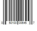 Barcode Image for UPC code 050100006457